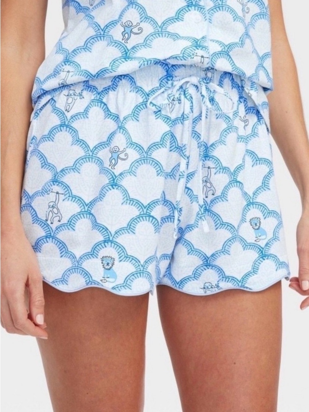 Roller Rabbit X Target Geo Trellis Blue Short Pajama Set (XL) - Picture 3 of 3